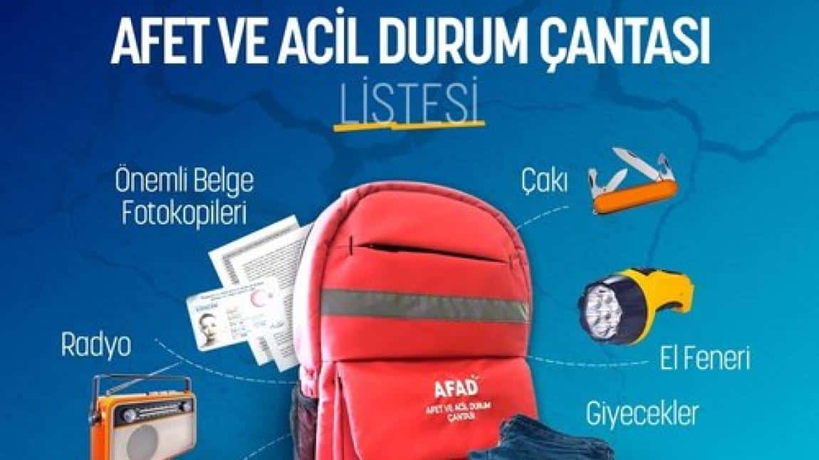 AFET VE ACİL DURUMLAR HAKKINDA BİLGİLENDİRME